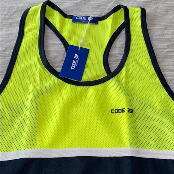 CODE 22 NEO Mesh Tank top in yellow/blue combo - Picture 6 of 7